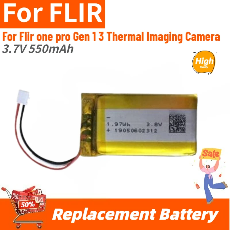 

High Quality for Flir one pro Gen 1 3 Thermal Imaging Camera Battery 3.7V 550mAh Brand New Replacement Battery