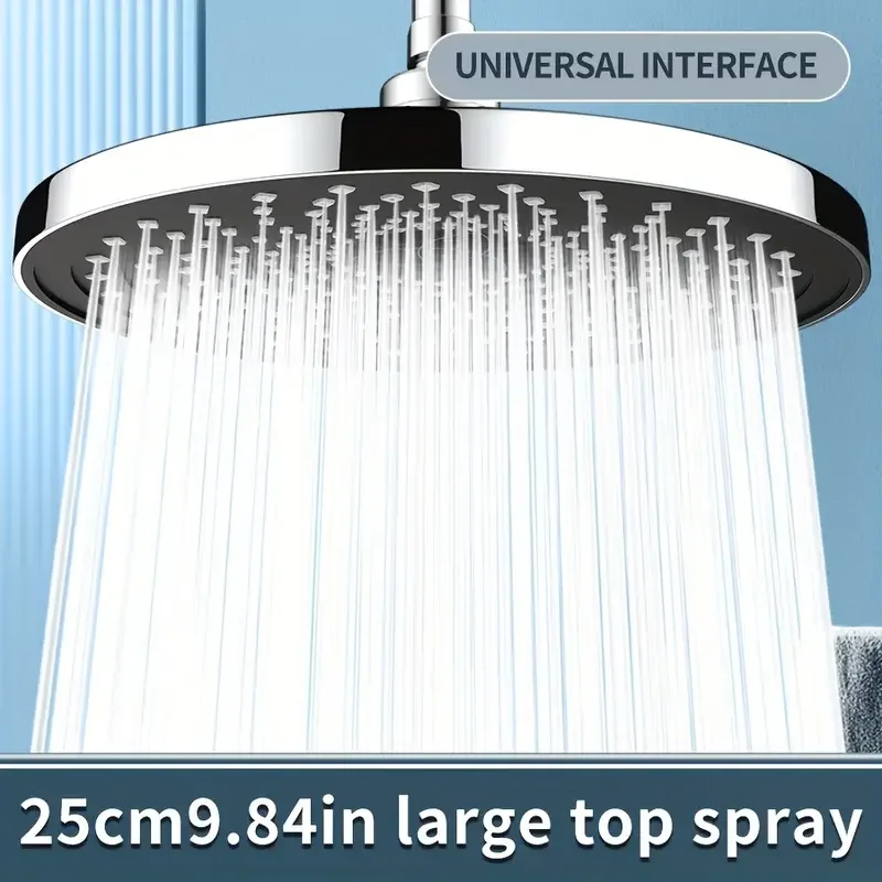New Top Spray Large Water Volume Booster Shower Head Pressurized Single Head Home Bathroom Shower Head Set