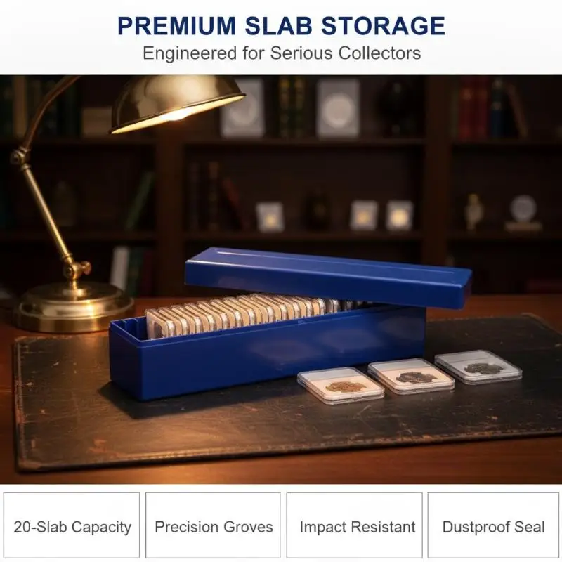 New 20-Slot Coin Storage Box Plastic Display Case Souvenir Coin Collection Boxes Coin Slab Storage Box Collectors Use