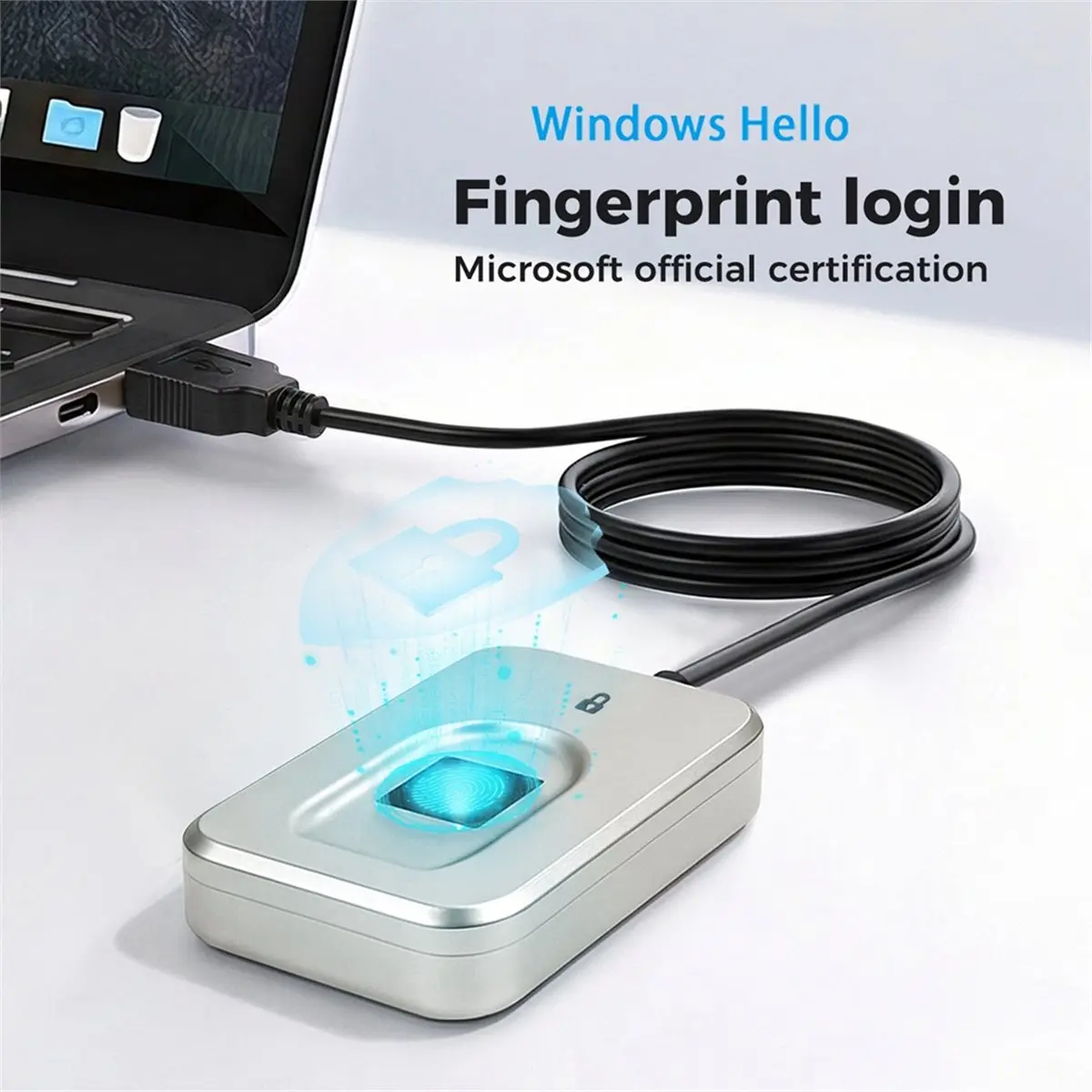 For Hello 10 11 Biometric Fingerprint Login USB Reader Scanner Module Device for Security Key Safe Account Login