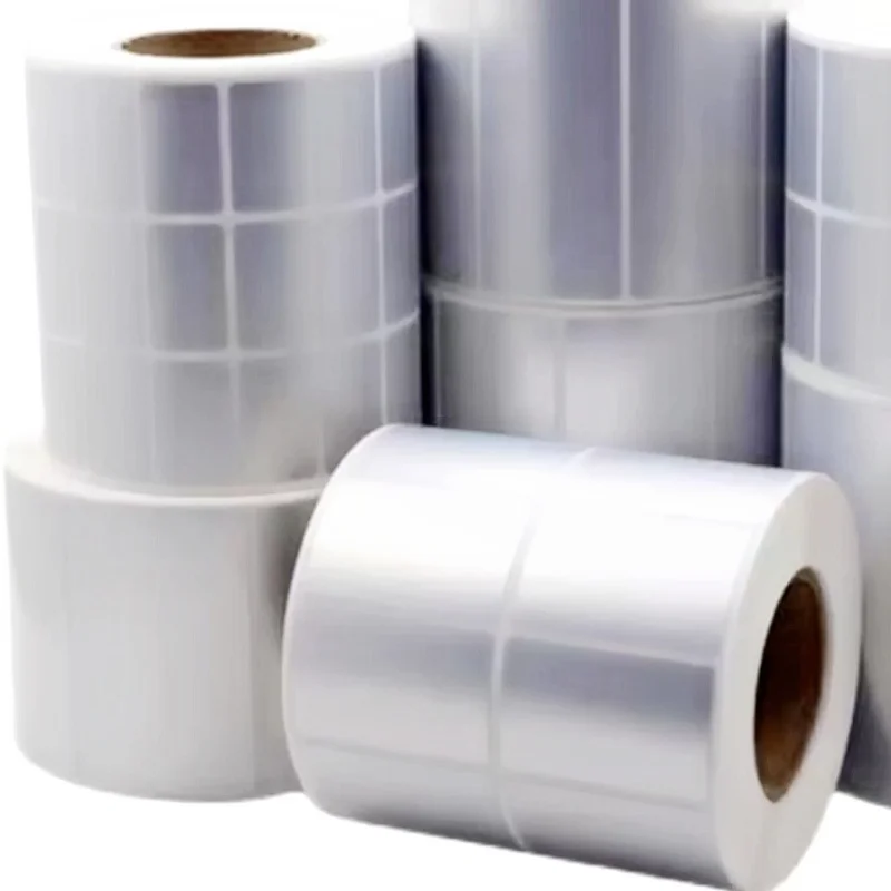 

PET Silver Self-adhesive Label Paper Sticker Blank Barcode Printing Paper Waterproof Thermal Transfer Ribbon Printer Sticker