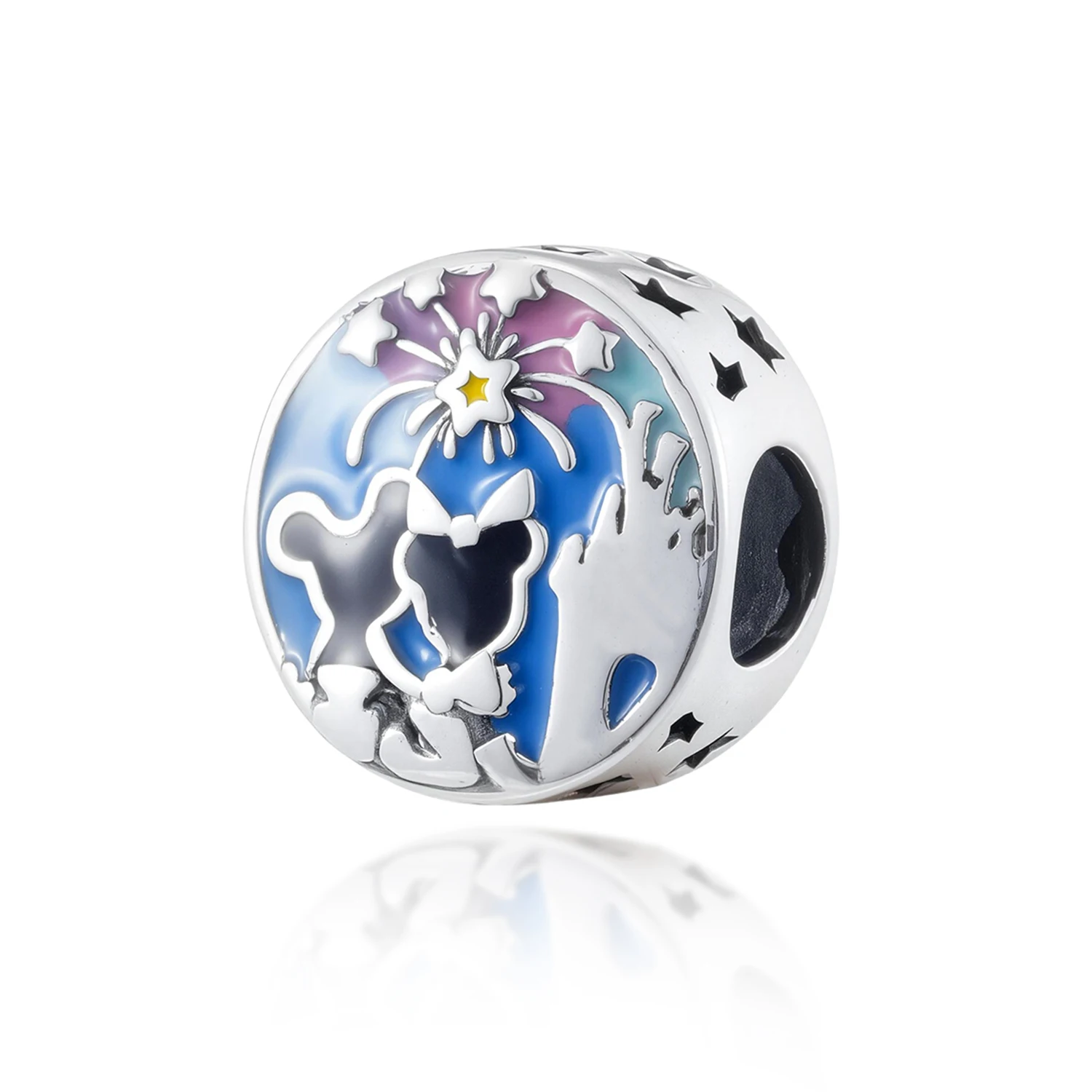 Hot Sale 925 Silver MINISO Mickey & Minnie Series Charm Beads,Fit Original European Bracelet,DIY Jewelry For Fans' Holiday Gifts view 2