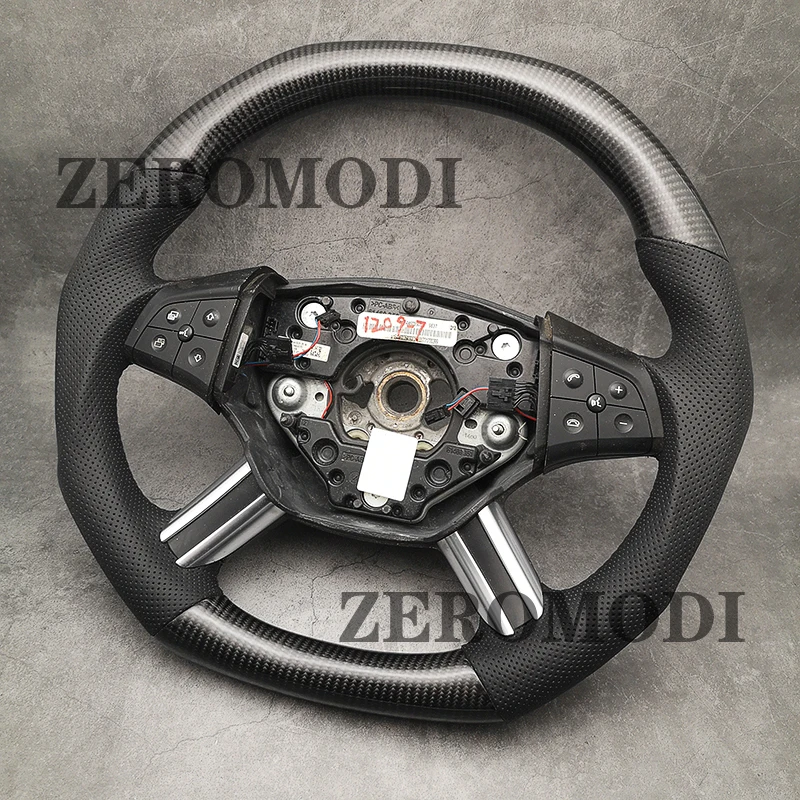 Sports Racing Carbon Fiber Steering Wheel For Mercedes Benz W164 W245 W251 ML GL B R Class 300 350 400 06-09