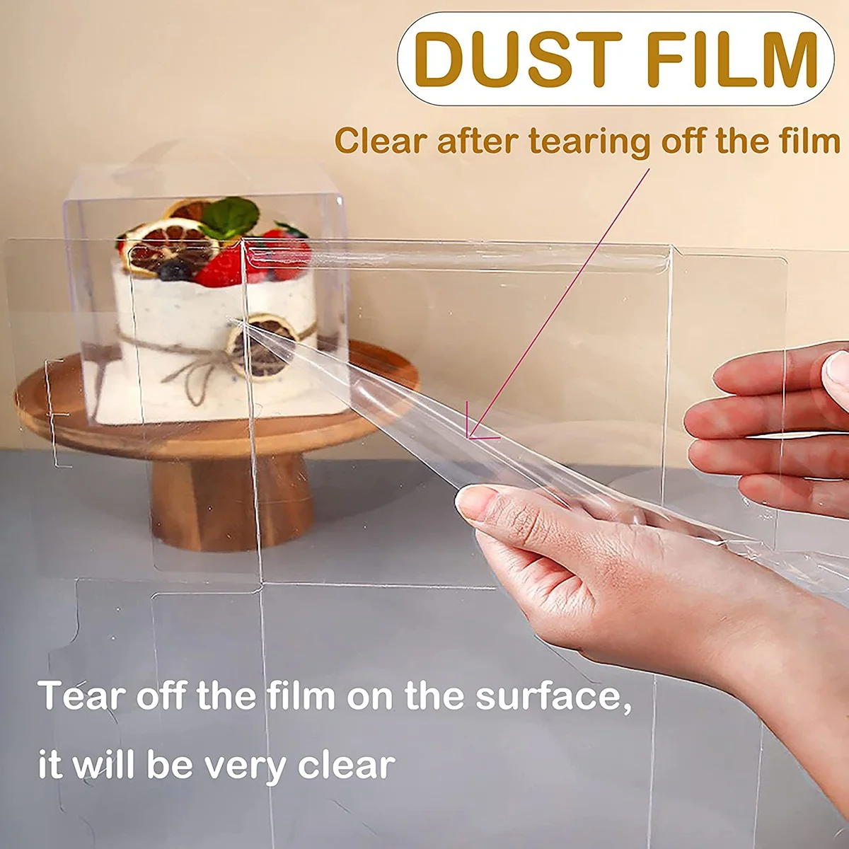 

20 шт. 13X13x13 см прозрачные коробки для торта с ручками и досками для торта, кексами, десертами и кексами, праздничный торт на свадьбу