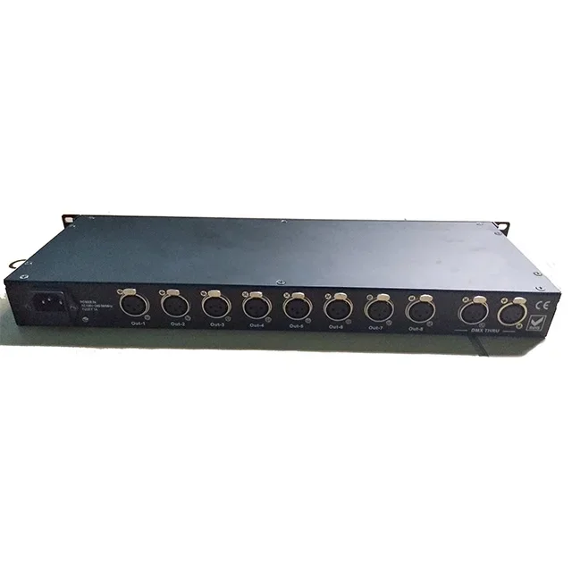 DMX splitter 8 channels for stage lighting installation