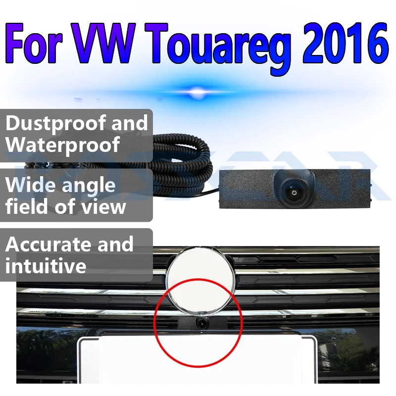 

Для VW Touareg 2016, автомобильная OEM-камера с передним видом, AHD HD камера ночного видения, рыбий глаз 150 ° Система мониторинга хромированной парковки