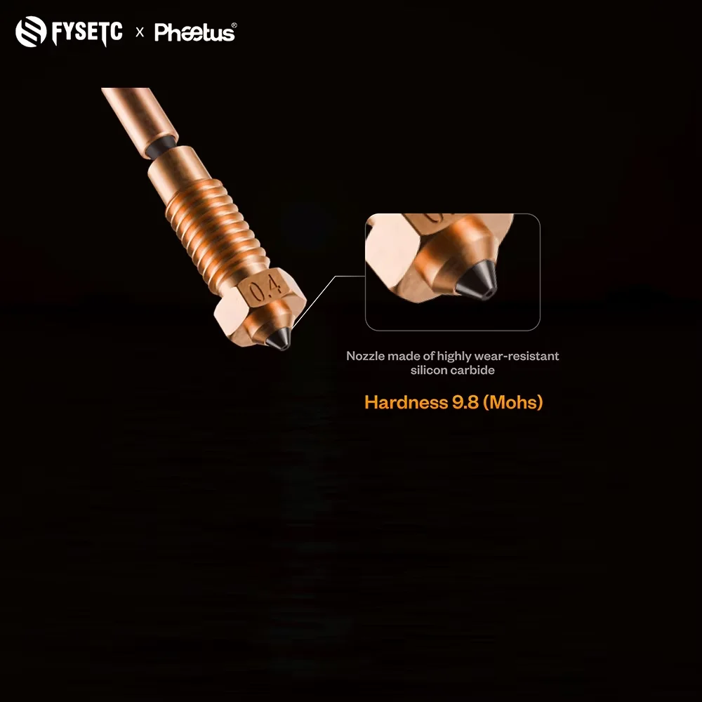 Dysza 0.4 MM MK4S do Phaetus Sic Nextruder Prusa MK4, ulepszona, odporna na zużycie, część do drukarki 3D — zdjęcie produktu 6
