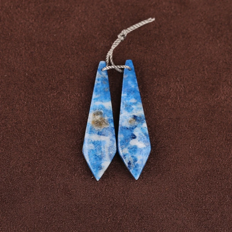 

Натуральный камень лазурит, передние просверленные серьги, бусины, модные ювелирные аксессуары «сделай сам»