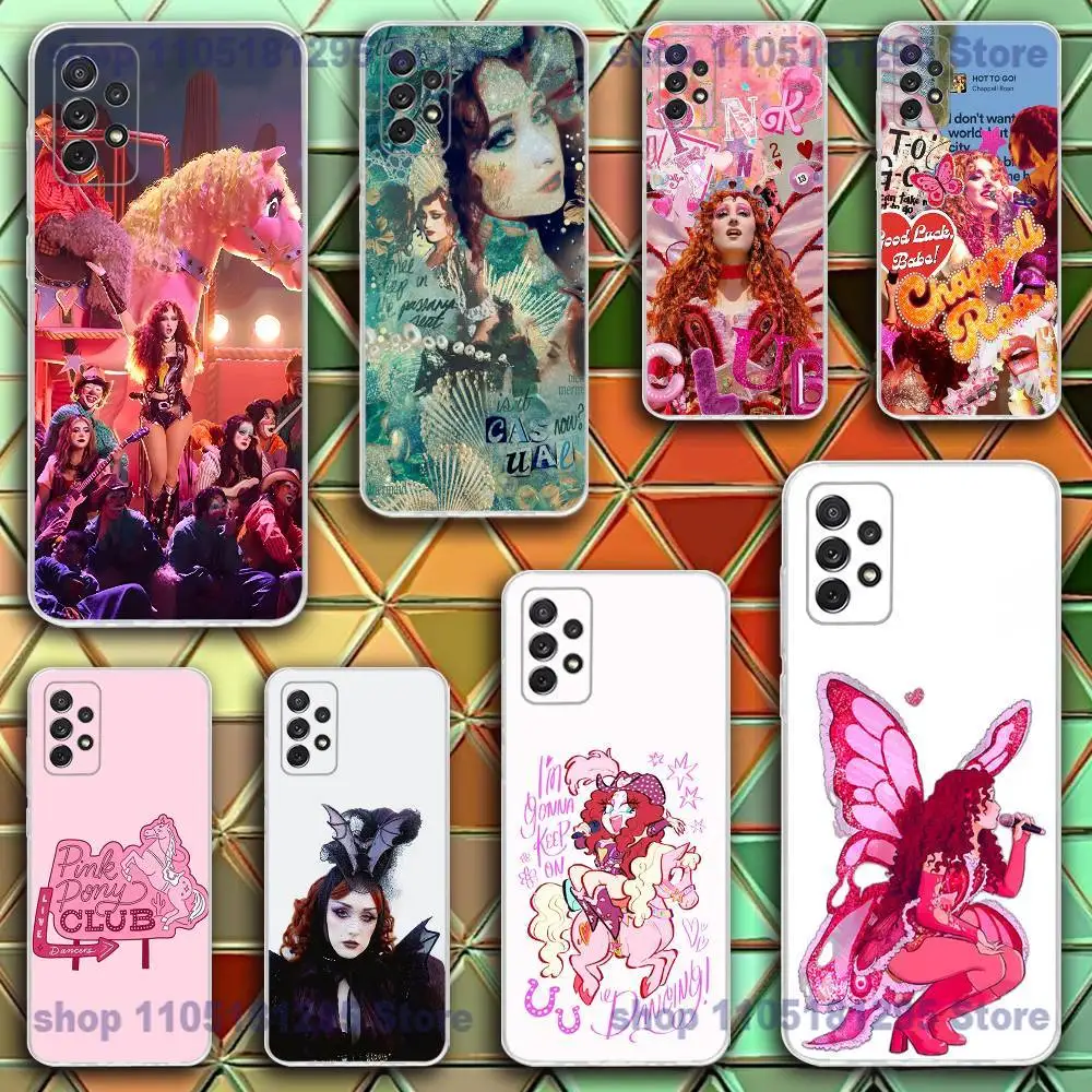 

C-Chappell Roan Phone Case For Samsung S25,24,23,21,22,20 FE lite,S10,9,PIus Note20ultra Soft Transparent