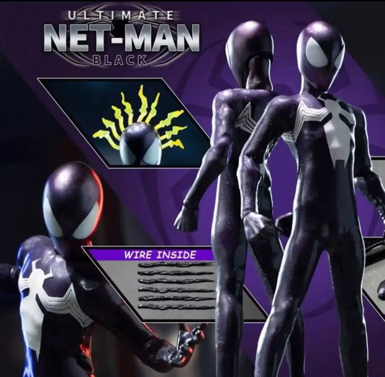 

In Stock Ultimate Webman 1/12 Spider Red Ultimate Black Symbiosis Model Toys Spot