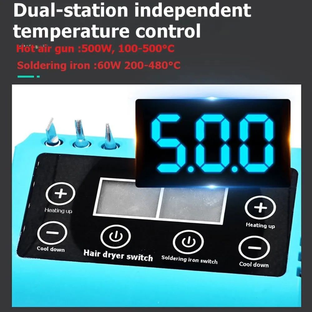IALJ-Soldering Iron Stand, 8898 Portable SMD Rework Station For Versatile Electronics Repair