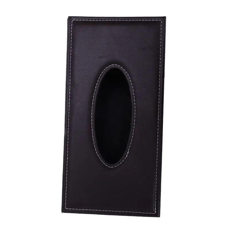 

A84E-3X Portable Leather Rectangular Tissue Cover Box Holders Case Pumping Paper Hotel Home Car Gift Brown