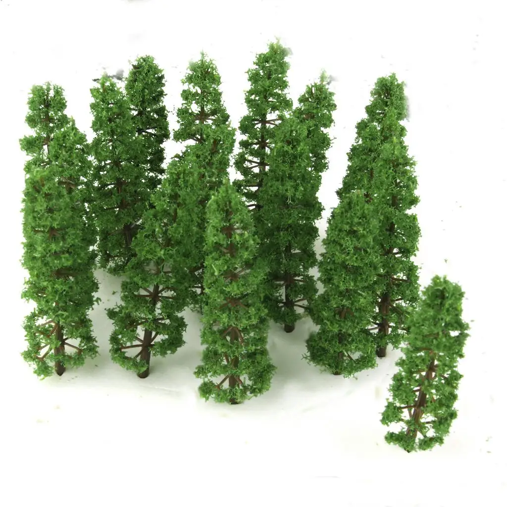 Pack of 2 Fir Trees Model Train Scenery Landscape HO 1:100 for Gift