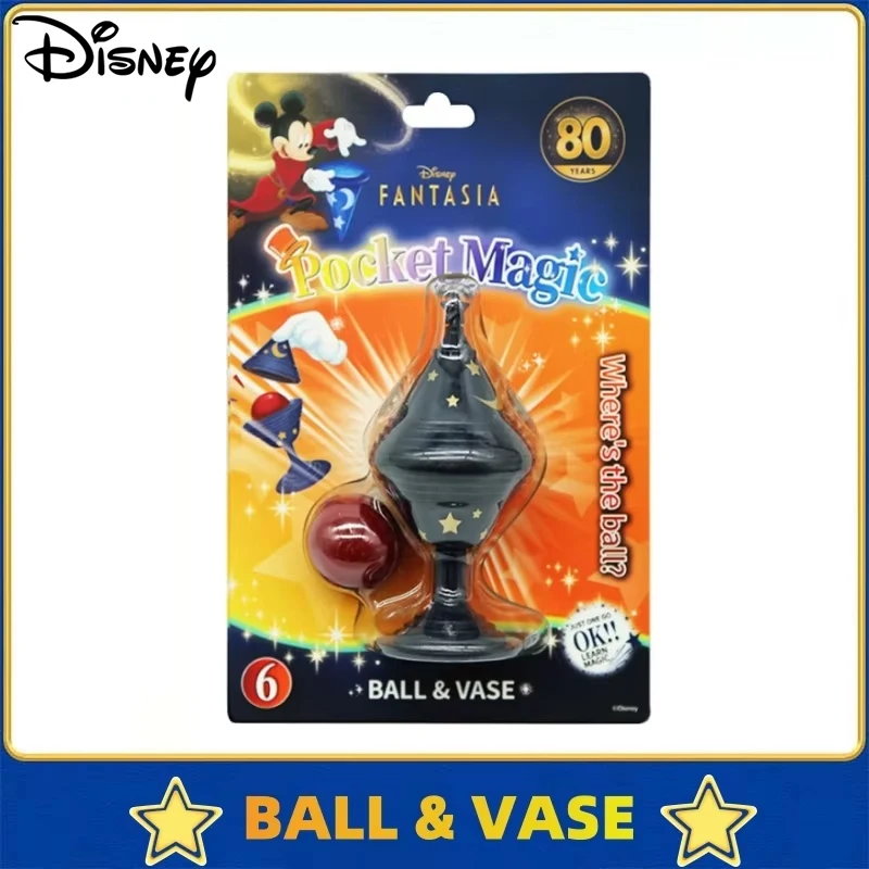 Disney Magic Tricks Mickey Mouse Cartoon Ball And Vase Set Magical Props Tricks Disappearing Ball Vase Funny Toy For Kids Gift