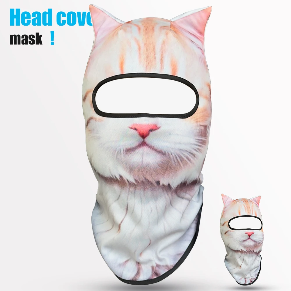 Immagine 3: Passamontagna 3D a Forma di Gatto con Orecchie, Adatto per Festival Musicali, Rave, Sci, Halloween o Feste all'Aperto