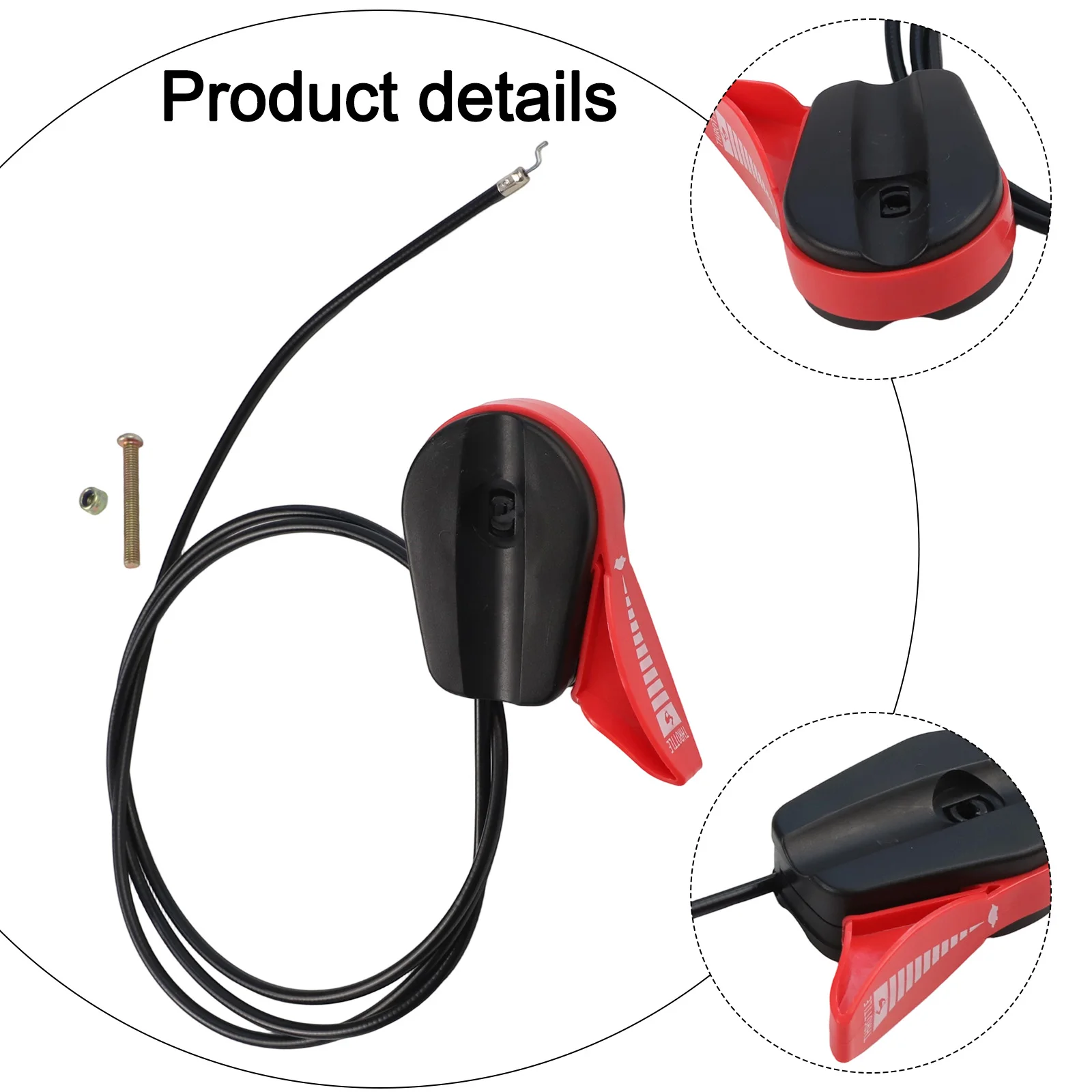 Heavy Duty Plastic Coated Cable For Rover 4-Stroke Lawn Mowers Garden Power Tools Accessories Lawn Mower Throttle Control