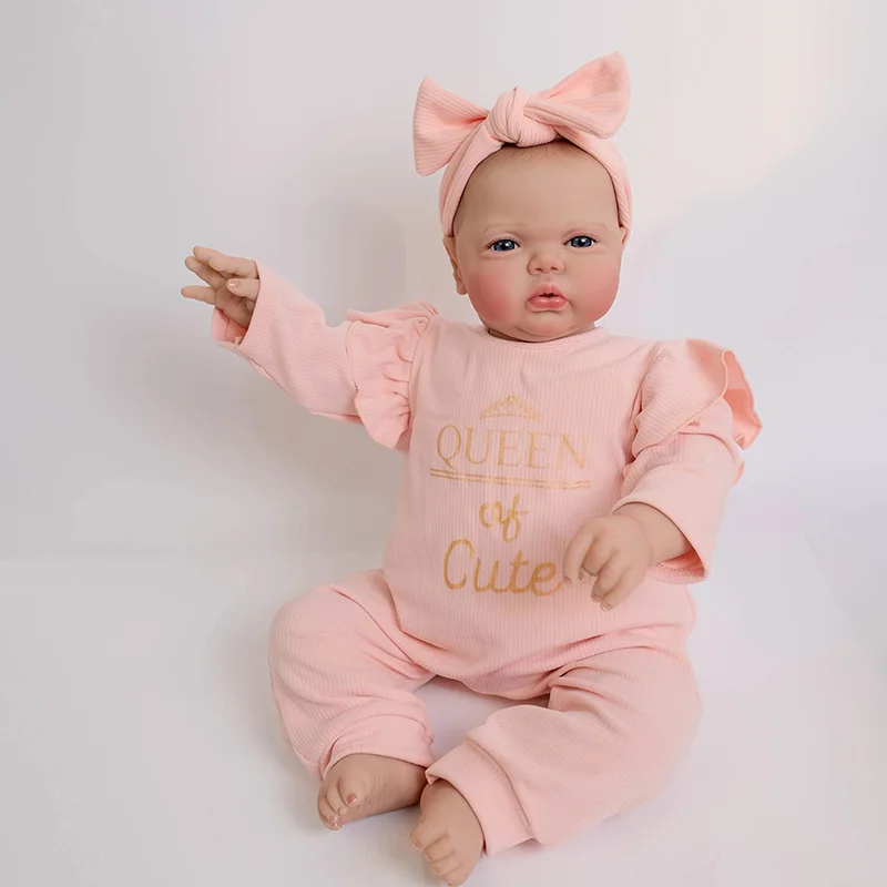 24inch Soft Body Awake Pickle Reborn Baby Toddler Doll Lifelike 3D Painting with Visible Veins High Quality Doll