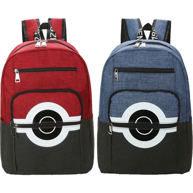 

44x29x12cm Poke Ball Leisure Travel Backpack for Men Women Large Capacity Canvas Waterproof Outdoor Sports Multi-functional Bags