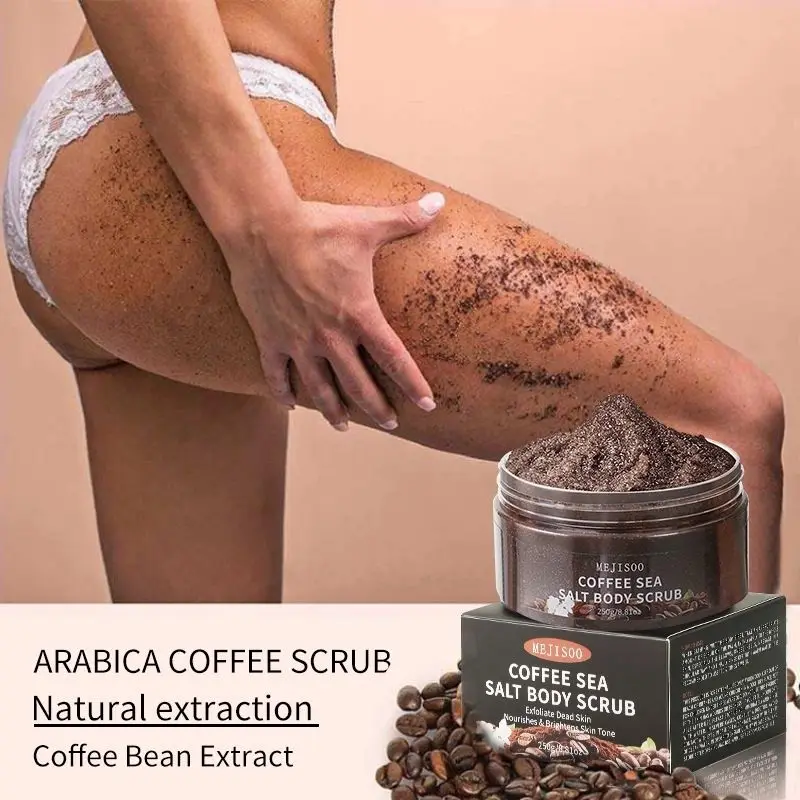 Coffee Coconut Sea Salt Body Scrub 250g - Gentle Exfoliating Polish, Natural Skin Renewal, SPA Smoothing Therapy​