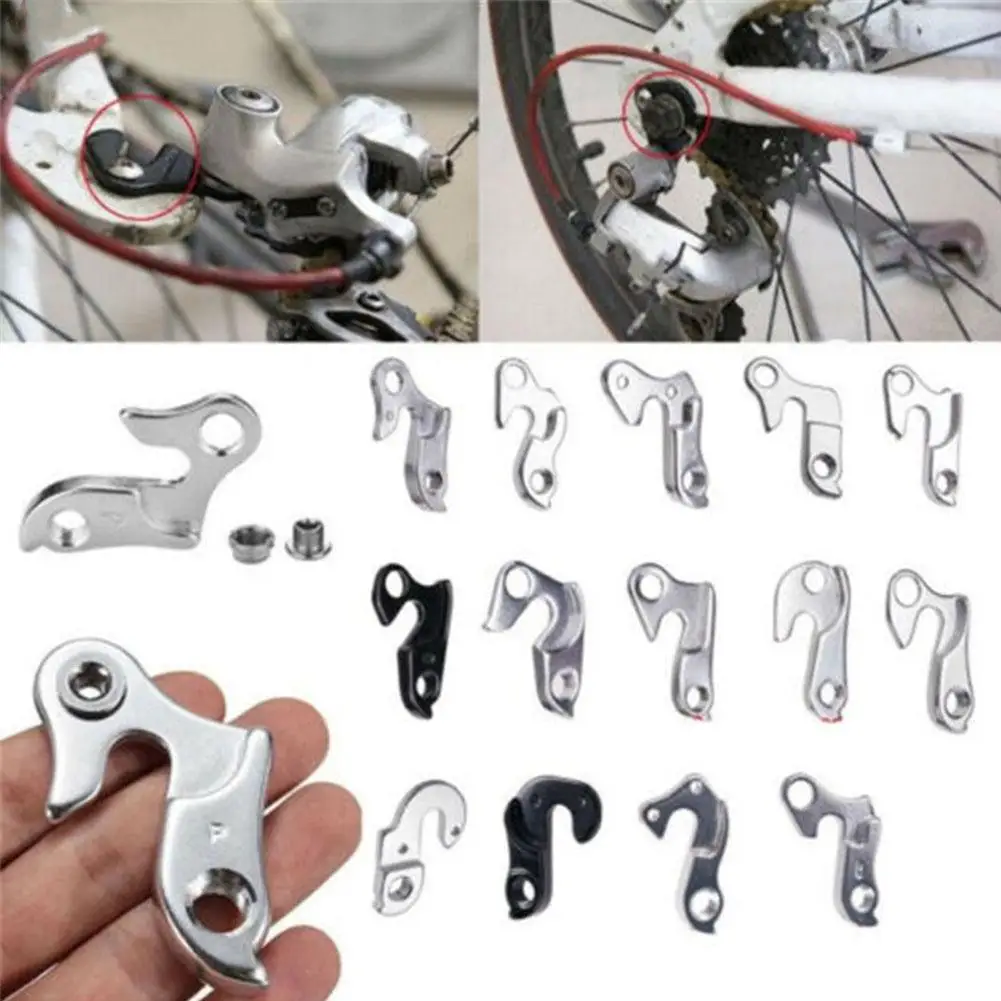 Bicycle Rear Derailleur Hanger With Screws Dropout Convertor Adapter Alloy MTB Mountain Bike Derailleur Link Hanger Tail Hook