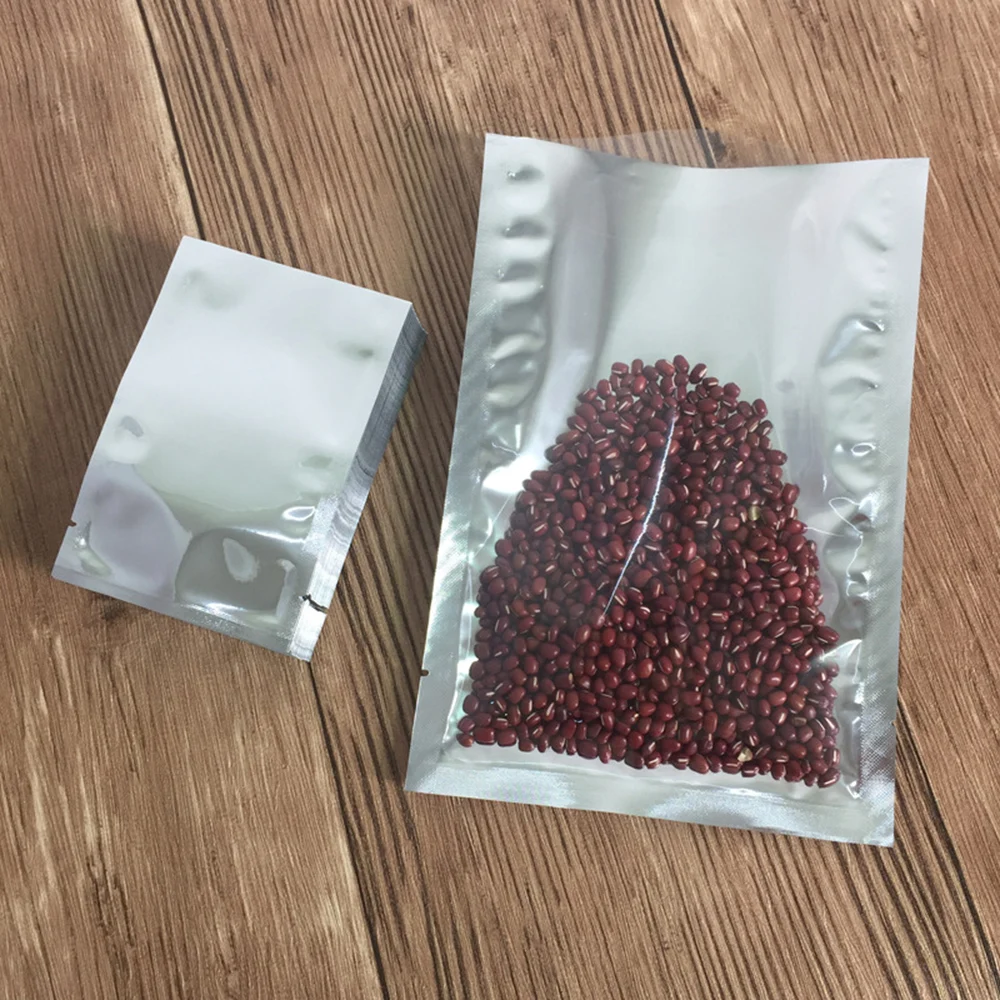 

100pcs Sealed Bags Durable Thickened Aluminum Film Flat Storage Bag Kitchen Moisture Proof And Mildew Proof Sealed Storage Bags