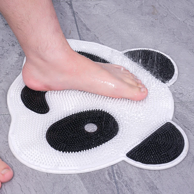 

Bathroom Anti-slip Pad Toilet Shower Room Hollow Shower Mat Waterproof Foot Massage Carpet Cartoon Panda Rubber Bath Rug