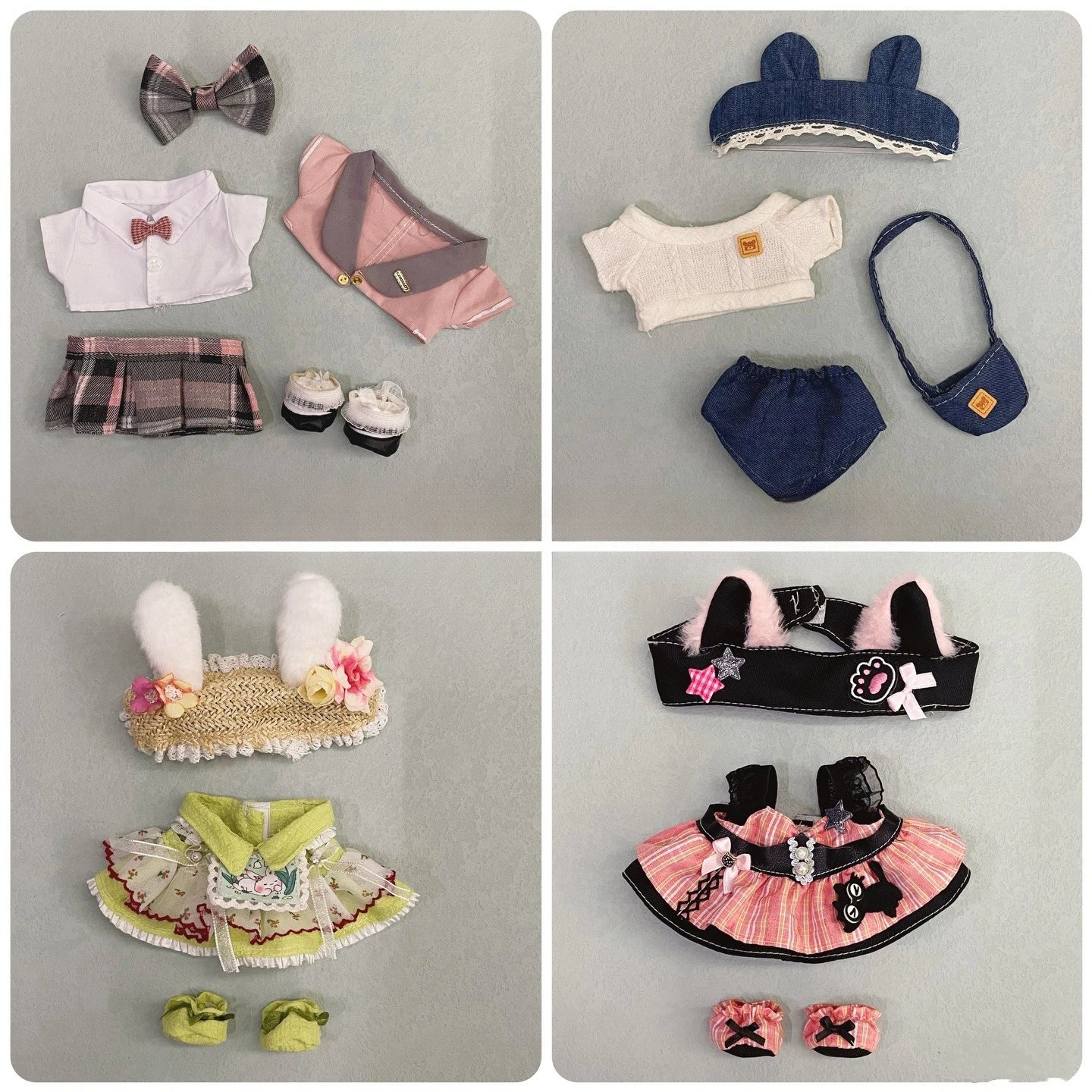 Dolls Accessories 20cm Doll Clothes Lolita Maid Cute and Fresh Princess Dress Casual Set Beautiful Brithday Gift for Best Friend