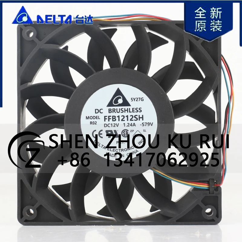 

Delta 5 В 24 В 48 В постоянного тока 12 В 1,24 А AC EC 12025 120x120x25 мм 12 см нагнетатель корпуса Большой объем воздуха Violent FFB1212SH охлаждающий вентилятор