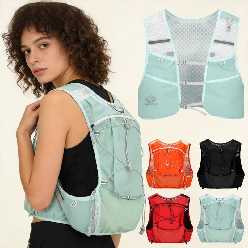 Sports Hydration Vest Running Pack, Lightweight Breathable Sweatproof Elastic Adjustable, Trail Marathon Cycling Multi-Scene Use