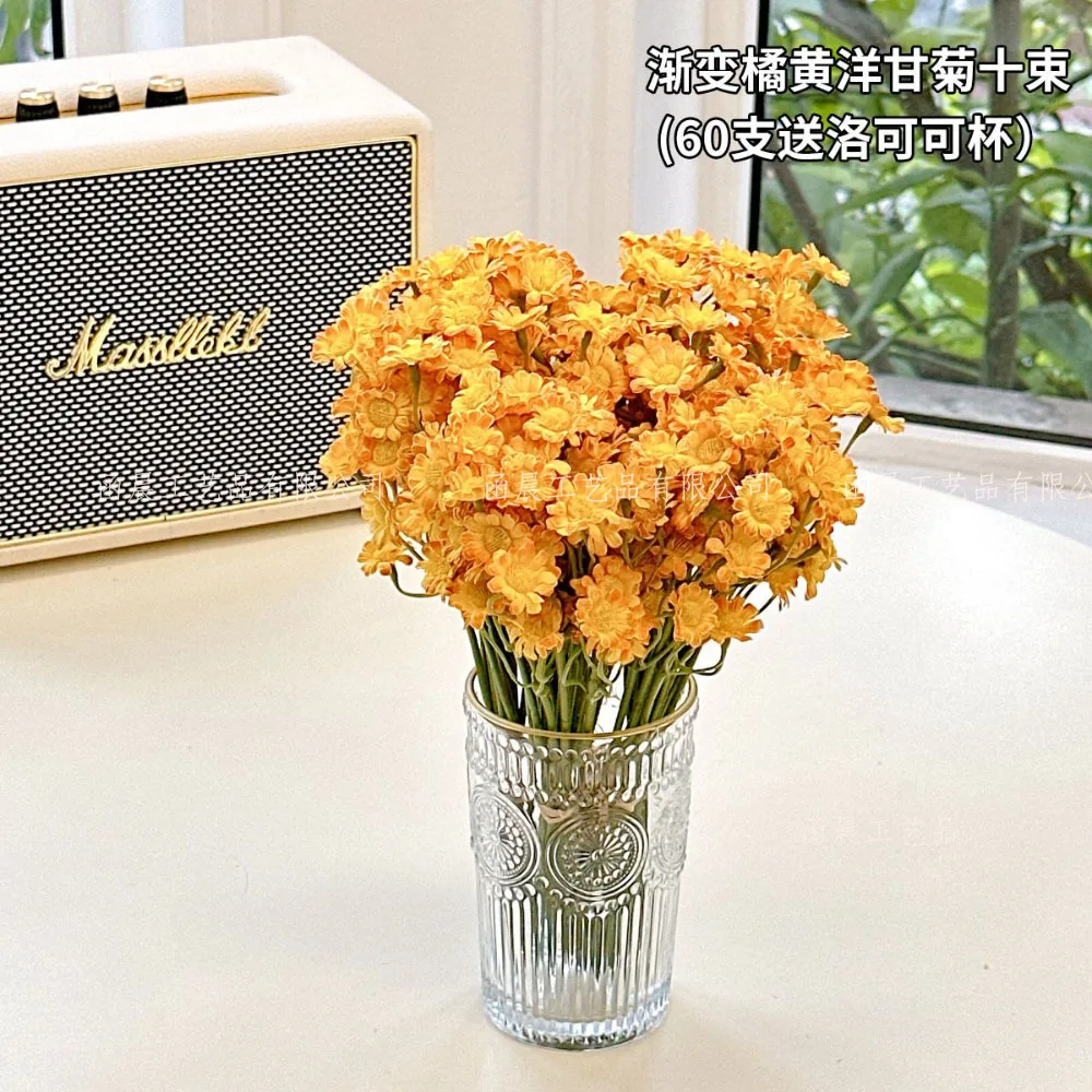 Chamomile artificial flowers european style dining table fake flowers home decoration small wild chrysanthemum view 3