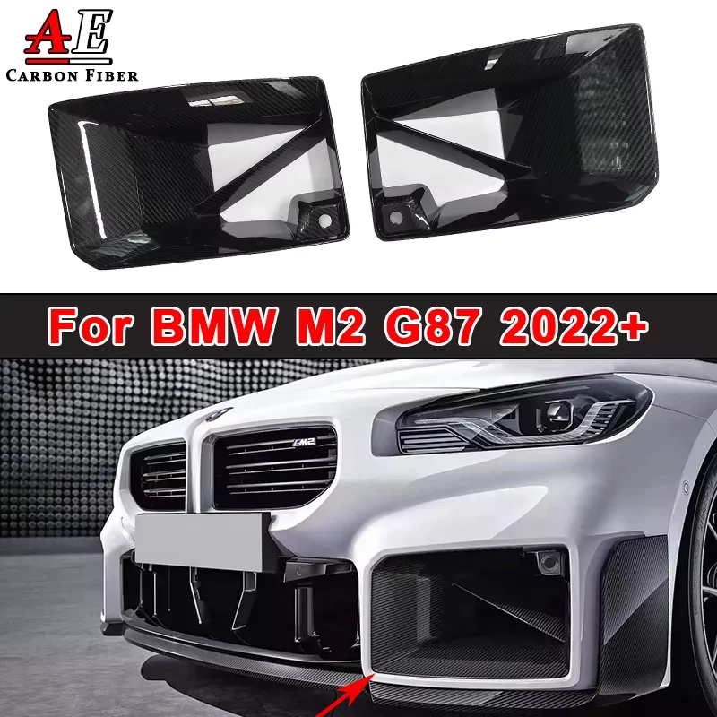 

For BMW M2 G87 Coupe 2022UP Body Kit Carbon Fiber Air Vent Cover Front Fog Lamp Grill Mesh Grill MP Style Car Accessories
