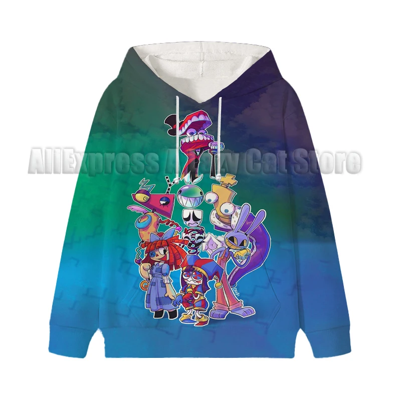 The Amazing Digital Circu Hoodies Cartoon Jax Boys Girls Children Tops Kids Long Sleeves Sweatshirt Kids Toddler Baby Clothing