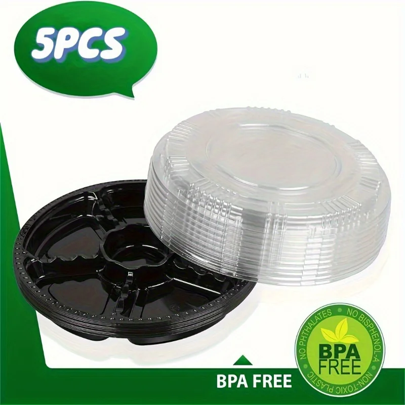 5pcs Disposable Food Storage Containers, For Snack,Fruit, Candy And Biscuit, Kitchen Organizers And Storage, Kitchen Accessories