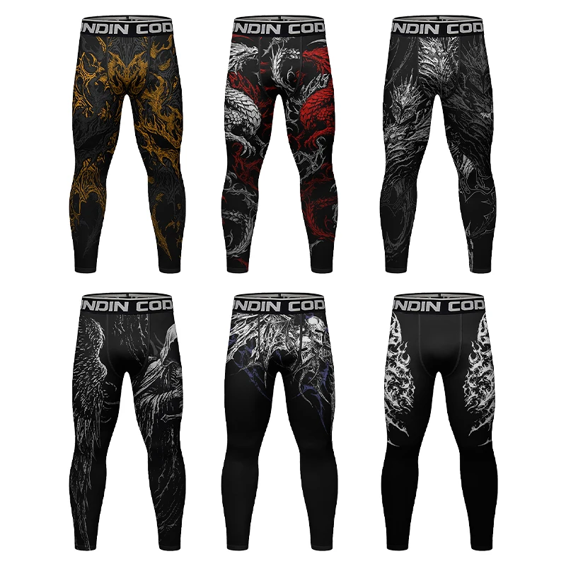 Cody Lundin New Leggings Full Printing Men's Jiu Jitsu Spats Compression Tights Pants Training BJJ No Gi Grappling Leggings