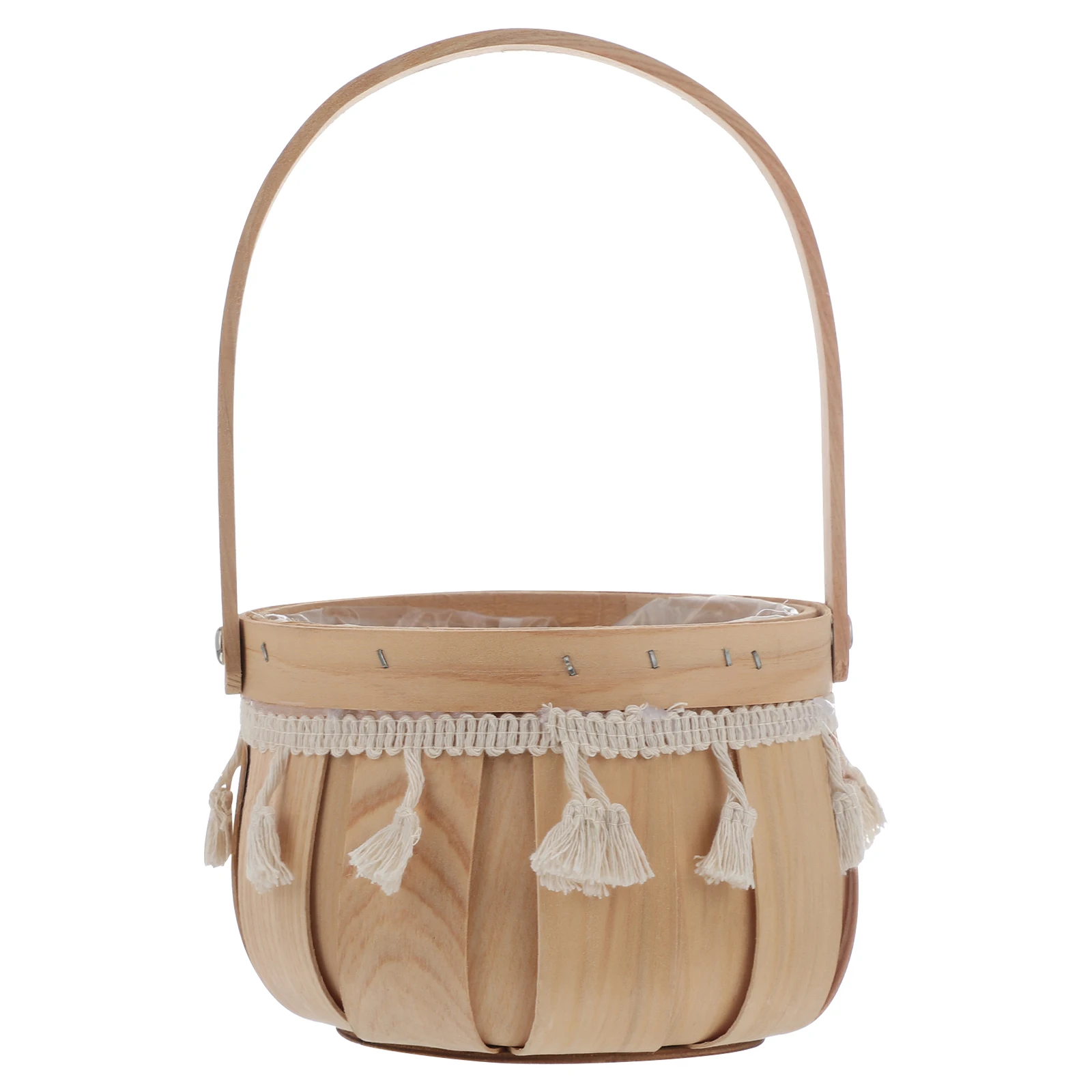 

1pc Rattan Woven Flower Baskets Decorative Storage Baskets For Wedding Party Fresh Dried Flowers Decoration