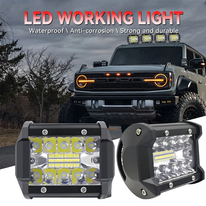 

Truck work lights trailer lights 24v cargo 60W 4inch high power fog lights for trailer moto car Offroad Pickup truck accessories