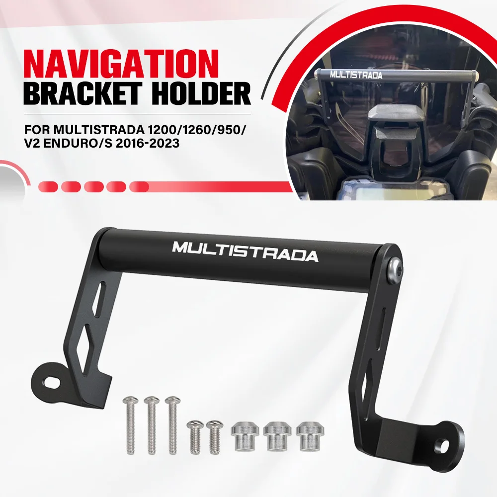 

For Ducati Multistrada 1200/1260/950/V2 Enduro/S 2016-2023 Motorcycle Navigation Bracket Holder GPS Smart Phone Support Mount
