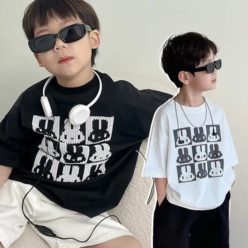 

Children's T-shirt Boy Short Sleeve New Children's Cotton Top Summer Thin Baby Half Sleeve Summer Fashion Brand