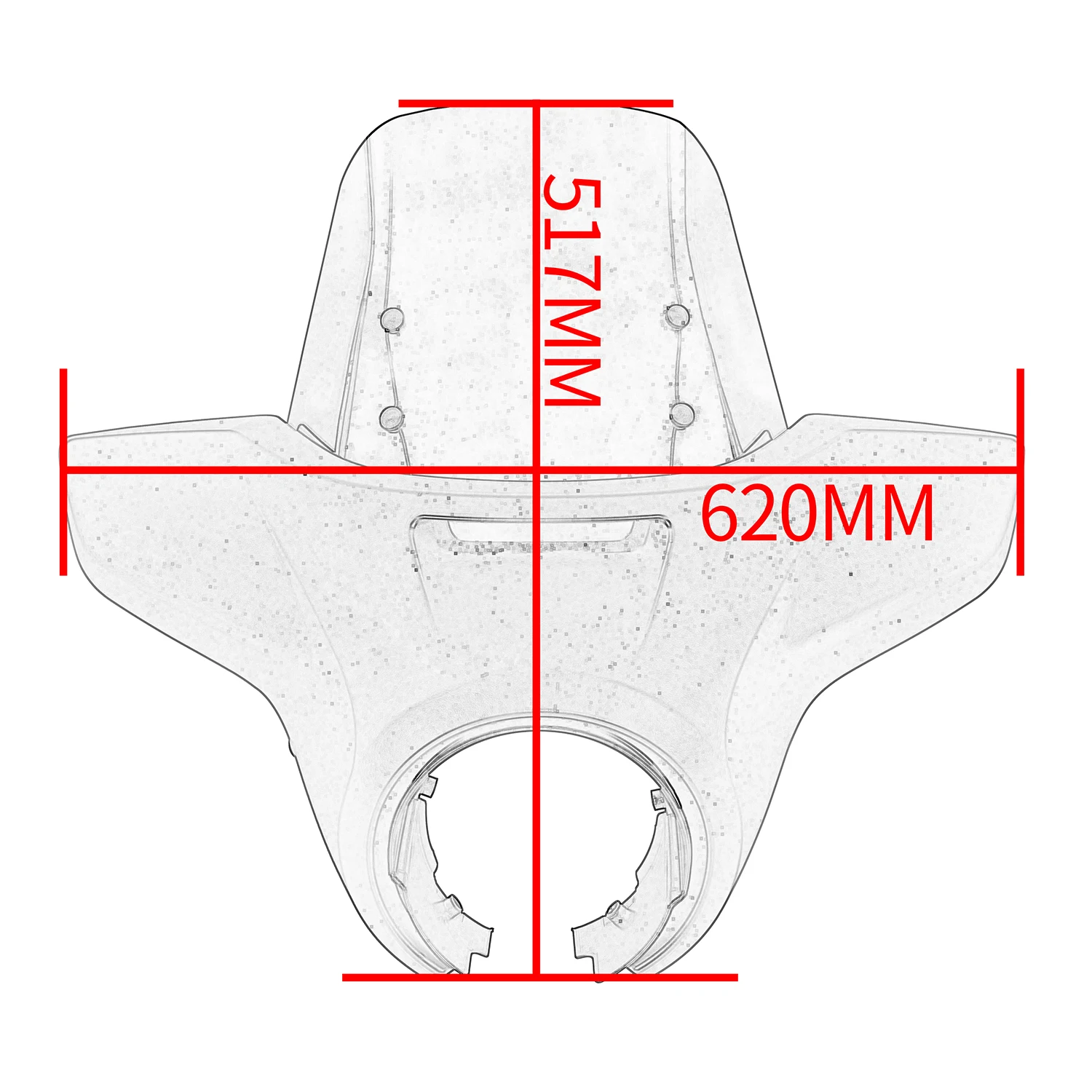 WOLFLINE Front Headlight Cover Windscreen for Honda CMX 1100 2021-2026 Windshield Reduce Wind Blast for Highway Short Tour