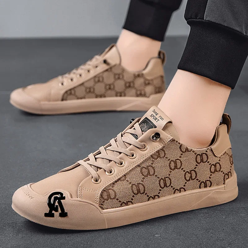

Men Hot Brand Men's Luxury Casual Shoes Men Low cut Slip On Sneaker White Urban Sneakers Man Trend Designer Vulcanized Shoes