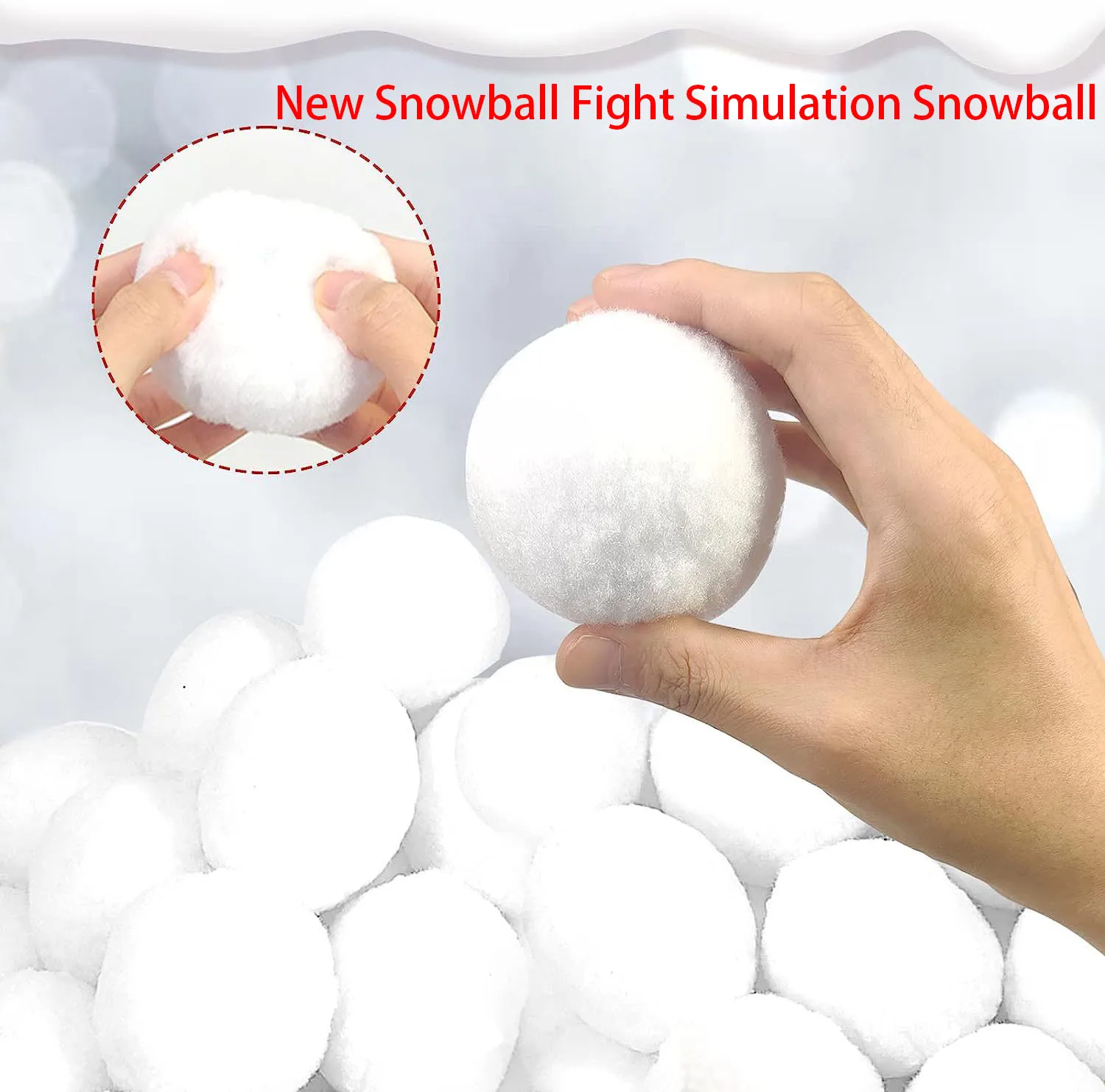 

20/50PC New Snowball Fight Snowball Toys Creative Christmas Tree Hanging Decoration Kids Party Interactive Entertainment Toys