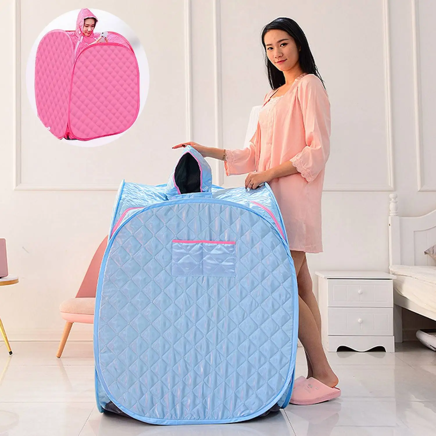 사우나 증기선 냄비 기계, 휴대용 증기 발생기, 접이식 훈증 텐트 박스, 가정용 스파 체중 감량