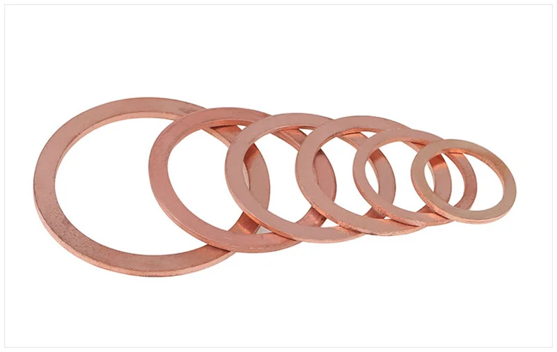 Kupfer Washer für Ölwanne Stecker M5 M6 M8 M10 M12 M14 M16 M18 M20 M22 M24 M27 M30-M60 Abdichtung solide Washer Flache Dichtung Dichtung Ring – Detail 7