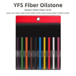 1 takım YFS Fiber Oilstone Whetstone aşındırıcı kalıp parlatma için EDM sonra 1004/1006/1010 Model 150-1200 #