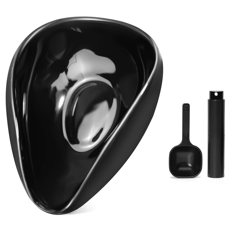 Coffee Bean Dosing Cup and Spoon Set, Ceramic Dosing Vessel Measuring Tray Kit for Coffee or Tea, Espresso Accessories