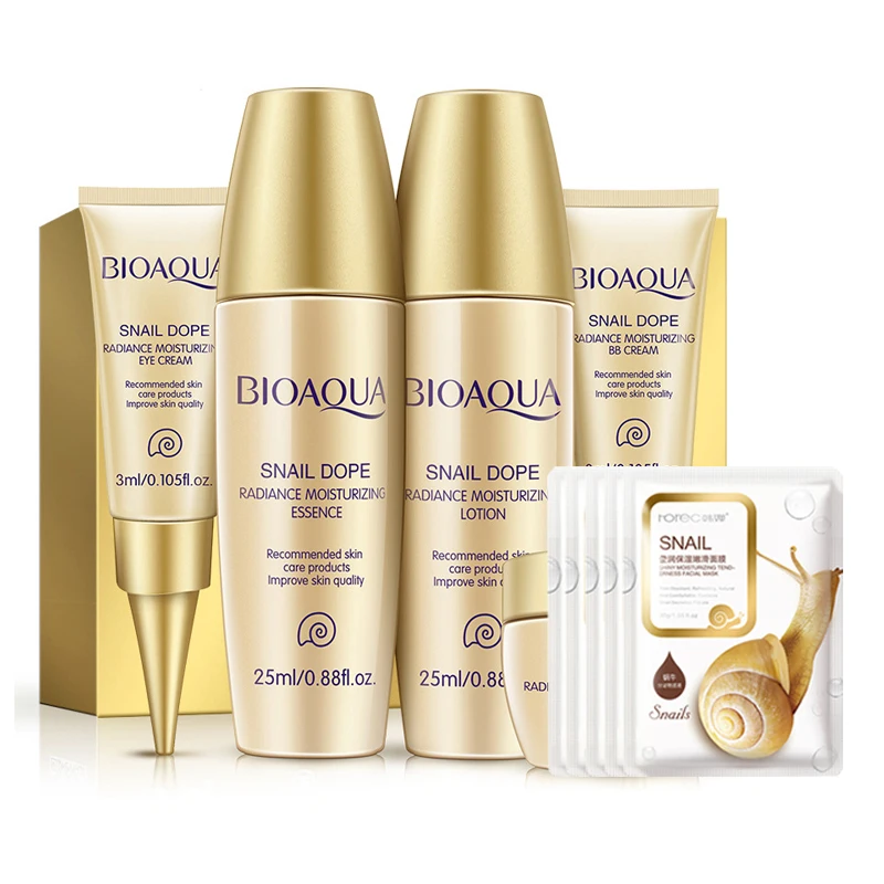 

BIOAQUA Snail Collagen Skin Care Kit Facial Mask Eye Care Makeup BB Cream Face Cream Serum Moisturizing Firming Face Care Sets