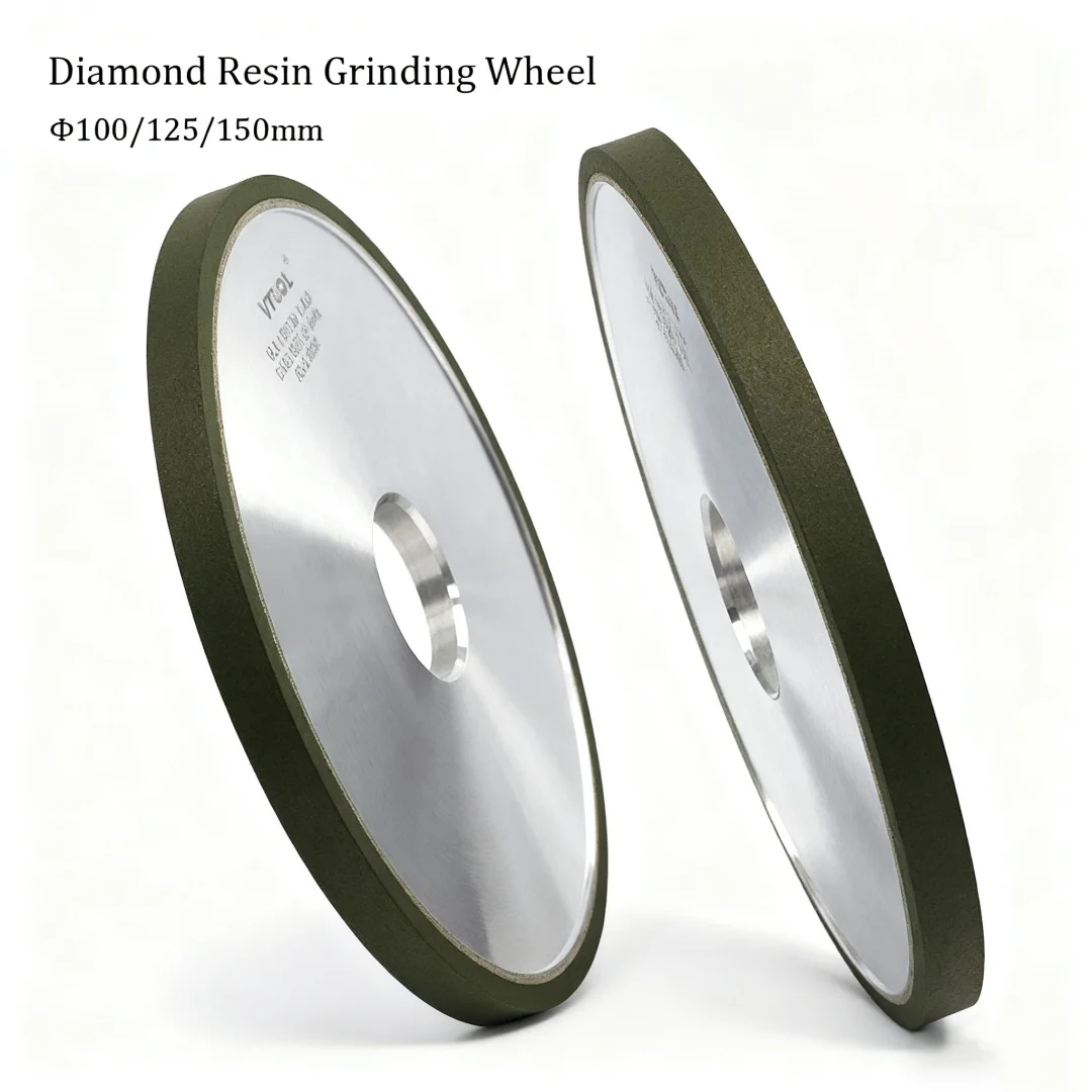 

Dia100/125/150mm Vtool 1a1 Resin Grinding Wheel Abrasive Disc For Hard Alloy Tungsten Steel Drill Bit Milling Cutter