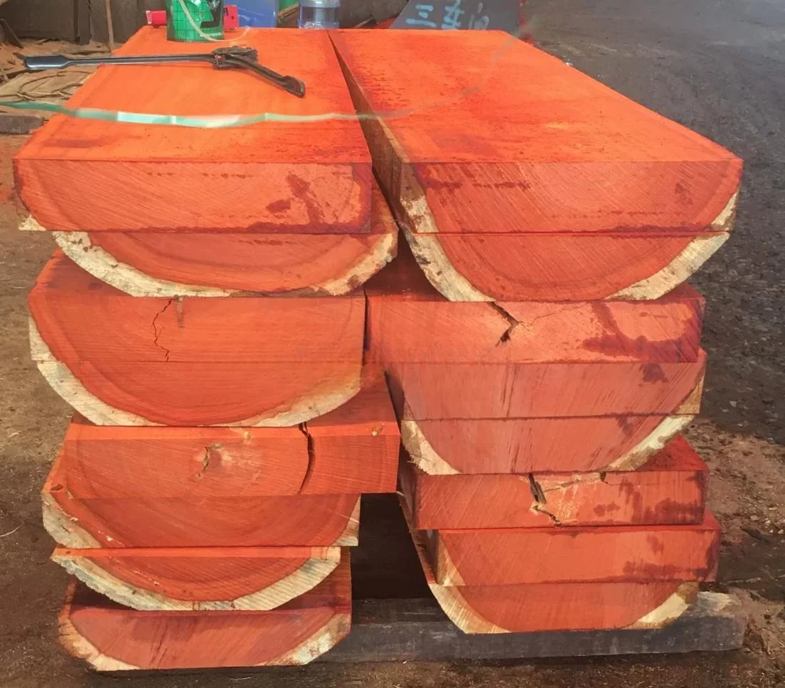 Thickness:3cm Length: 50cm Width: 5cm African Red Flower Pear Wood Redwood board logs DIY wood