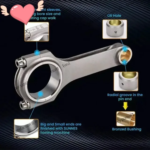 ZOCI-Suitable for 1JZ forged connecting rod, 1JZ-GTE~ 1JZ-GE, H-type connecting rod, can support 1200 horsepower