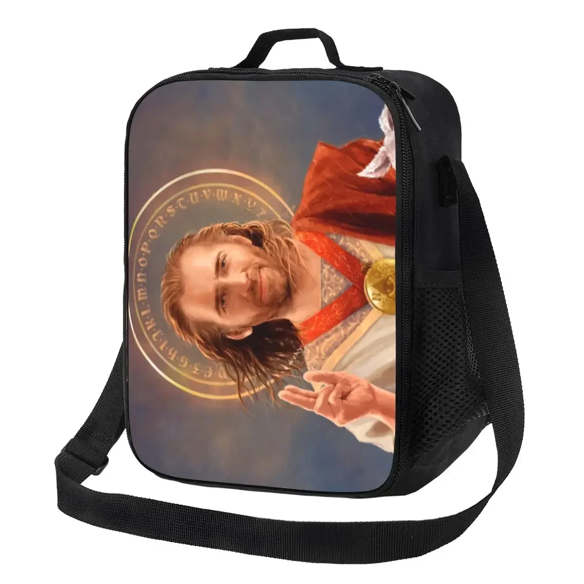 Saint Nicolas Cage Insulated Lunch Bags for Camping Travel Funny Meme Waterproof Thermal Cooler Lunch Box Women Kids